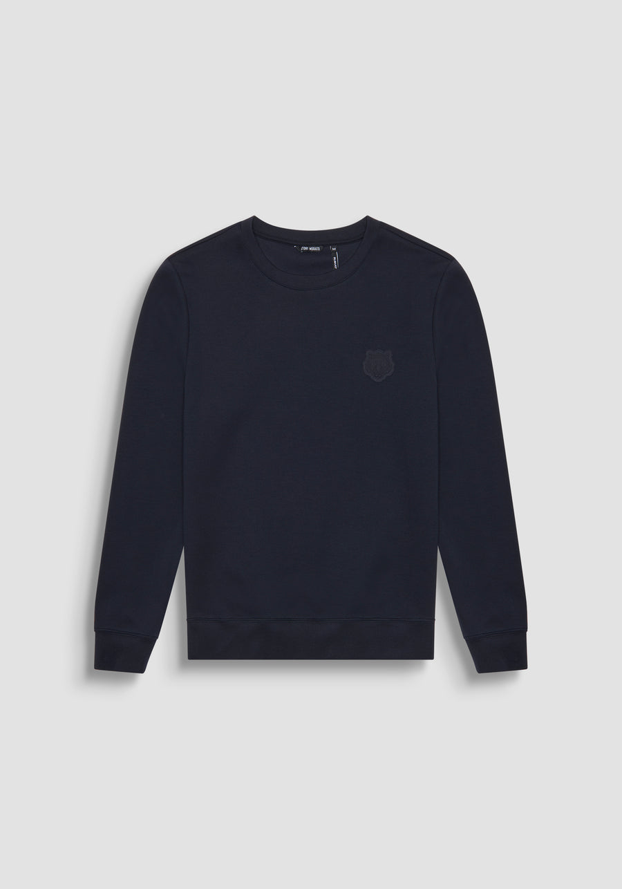 SUDADERA SLIM FIT DE MEZCLA DE ALGODÓN CON PARCHE DE TIGRE