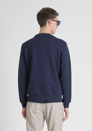 SUDADERA SLIM FIT DE MEZCLA DE ALGODÓN CON PARCHE DE TIGRE