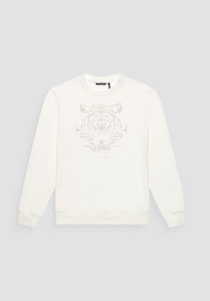 SUDADERA REGULAR FIT DE MEZCLA DE ALGODÓN CON ESTAMPADO DE TIGRE