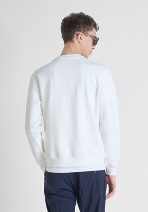 SUDADERA REGULAR FIT DE MEZCLA DE ALGODÓN CON ESTAMPADO DE TIGRE