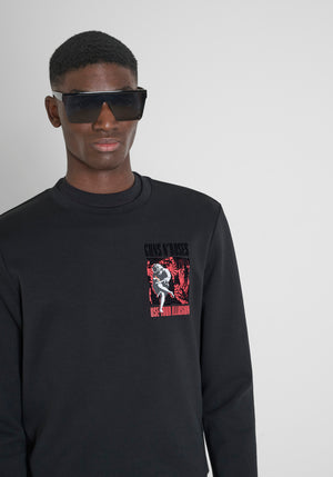 SUDADERA DE CUELLO REDONDO REGULAR FIT CON ESTAMPADO DE LA BANDA GUNS N' ROSES