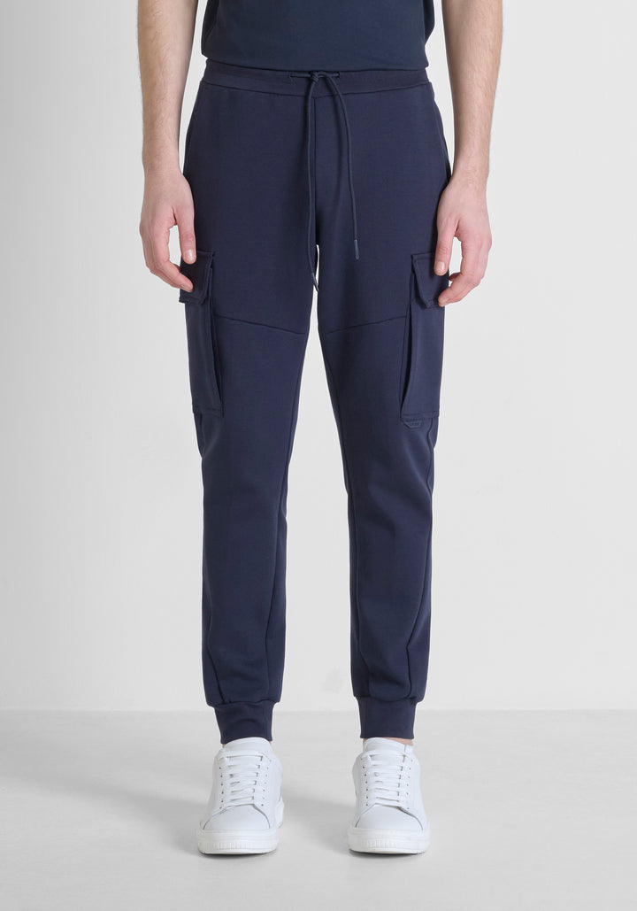 PANTS DE FELPA REGULAR FIT DE MEZCLA DE ALGODÓN CON LOGOTIPO DE GOMA
