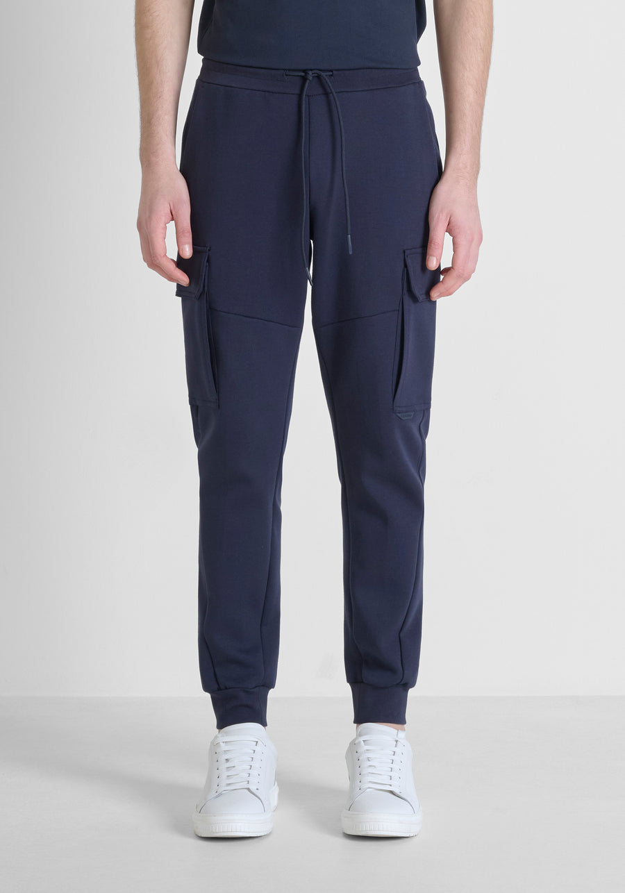 PANTS DE FELPA REGULAR FIT DE MEZCLA DE ALGODÓN CON LOGOTIPO DE GOMA