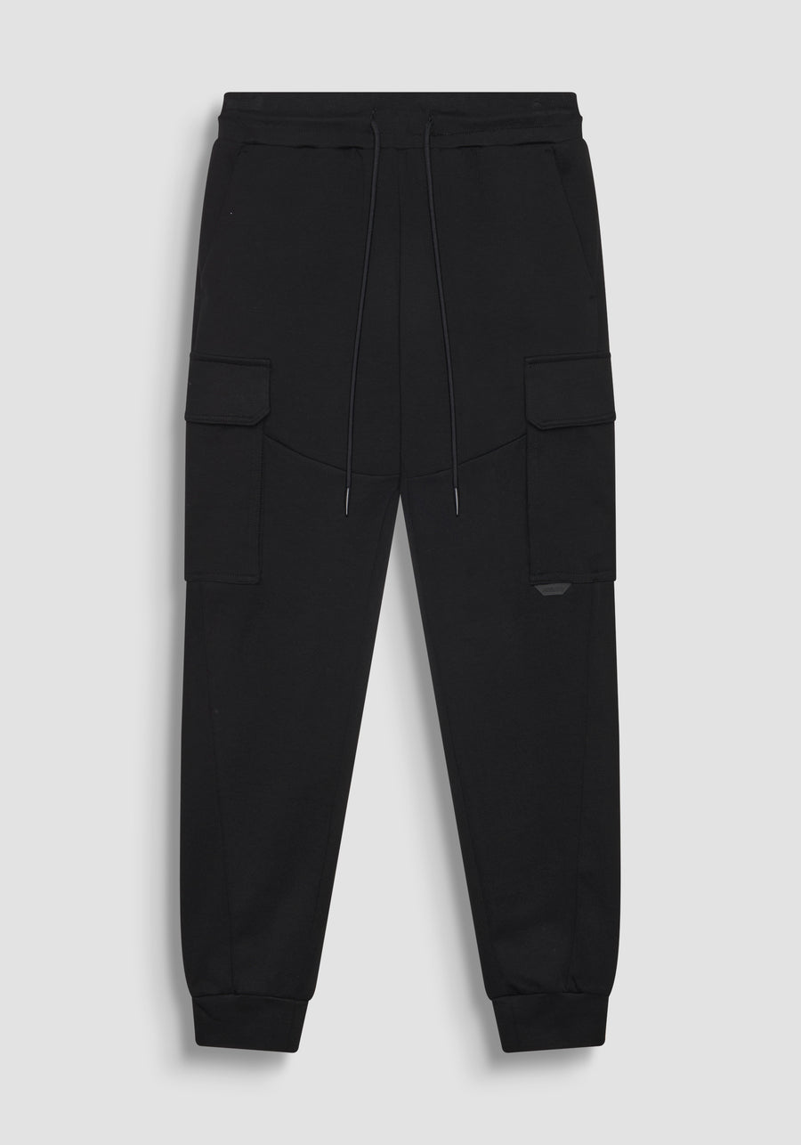 PANTALONES DE FELPA REGULAR FIT DE MEZCLA DE ALGODÓN CON LOGOTIPO DE GOMA