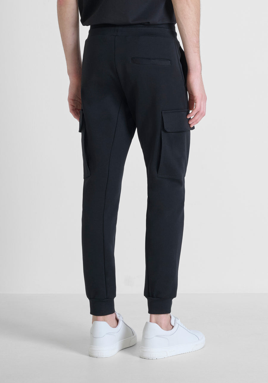 PANTALONES DE FELPA REGULAR FIT DE MEZCLA DE ALGODÓN CON LOGOTIPO DE GOMA