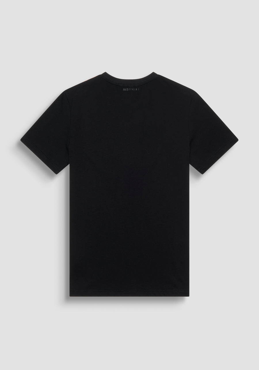 T-SHIRT REGULAR FIT DE JERSEY DE ALGODÓN NEGRO CON ESTAMPADO «MICKEY MOUSE»
