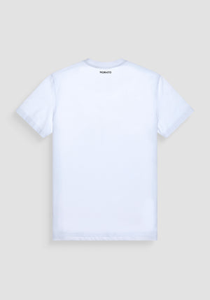 T-SHIRT REGULAR FIT DE JERSEY DE ALGODÓN BLANCO CON ESTAMPADO DE PANTERA