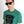 T-SHIRT REGULAR FIT DE JERSEY DE ALGODÓN VERDE CON ESTAMPADO DE PANTERA