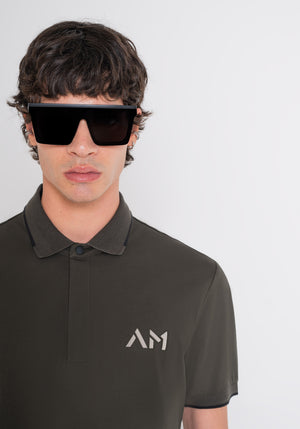 POLO REGULAR FIT DE ALGODÓN VERDE CON LOGOTIPO