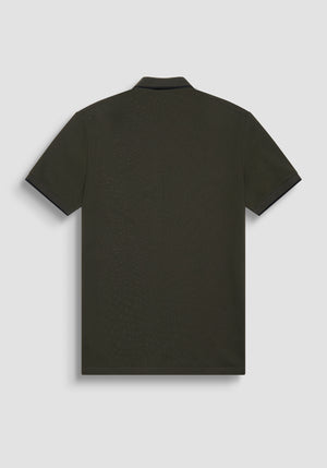 POLO REGULAR FIT DE ALGODÓN VERDE CON LOGOTIPO