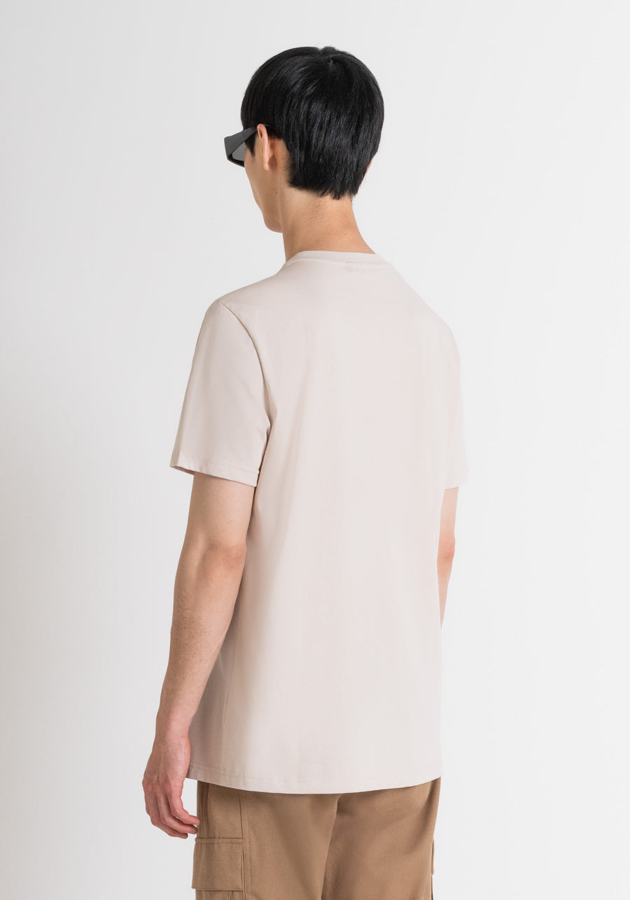 T-SHIRT REGULAR FIT DE JERSEY DE ALGODÓN BLANCO CON LOGOTIPO