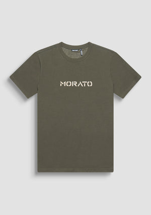 T-SHIRT REGULAR FIT DE JERSEY DE ALGODÓN CAFÉ CON LOGOTIPO