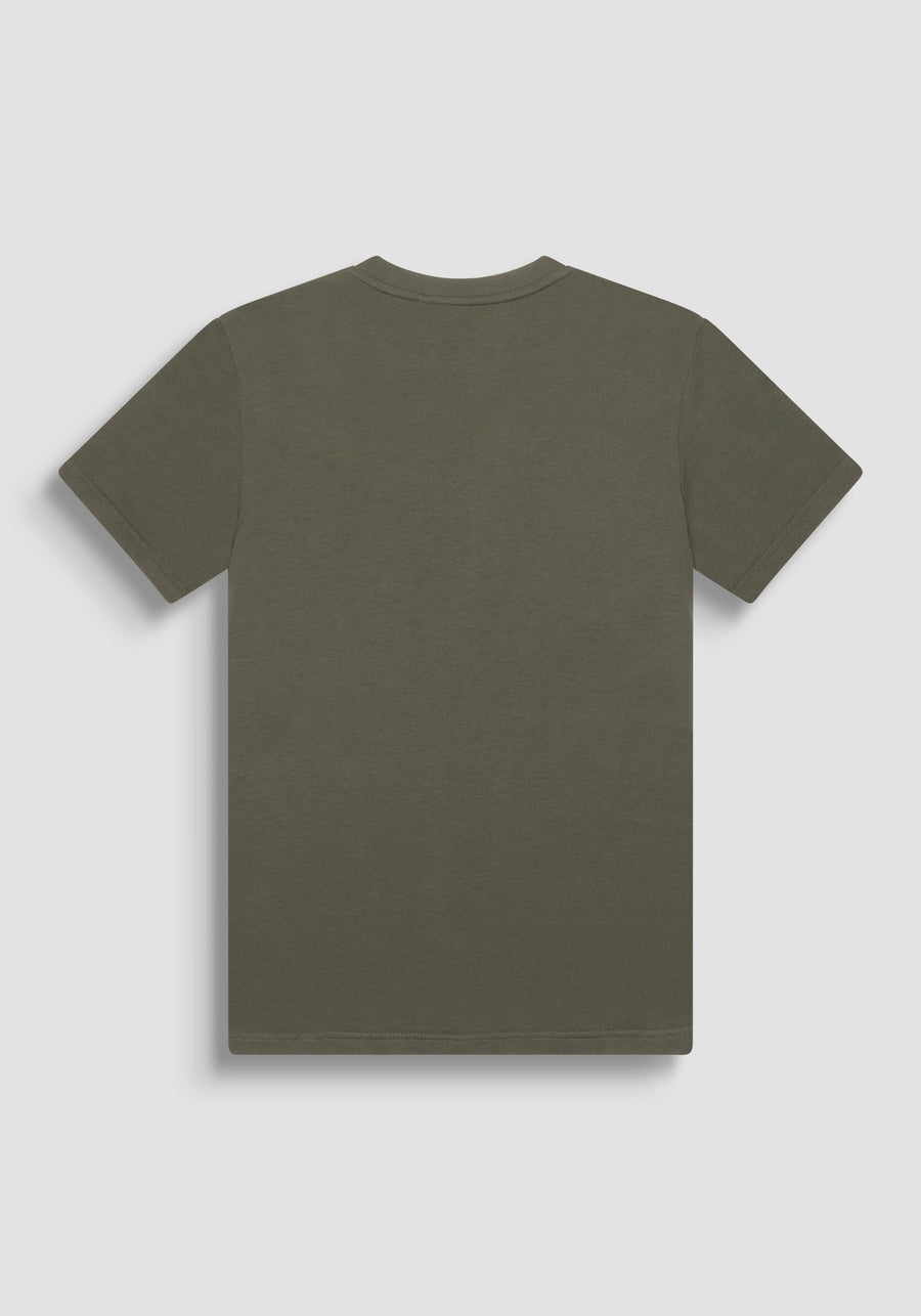 T-SHIRT REGULAR FIT DE JERSEY DE ALGODÓN CAFÉ CON LOGOTIPO