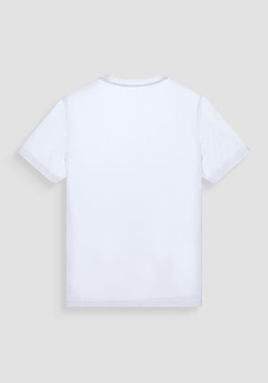 T-SHIRT REGULAR FIT DE TEJIDO BLANCO DE ALGODÓN CON LOGO METÁLICO