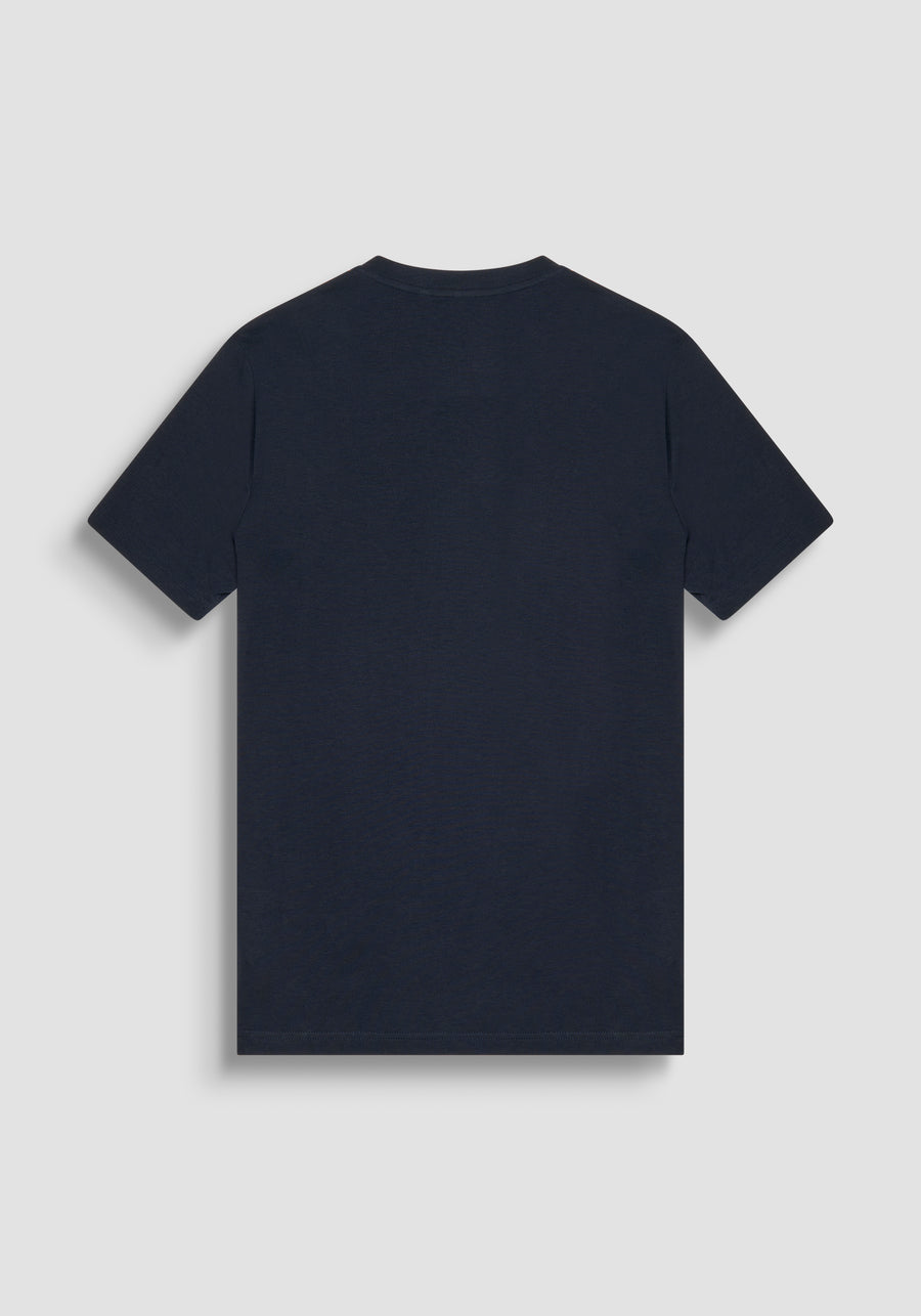 T-SHIRT REGULAR FIT DE TEJIDO NEGRO DE ALGODÓN CON LOGO METÁLICO