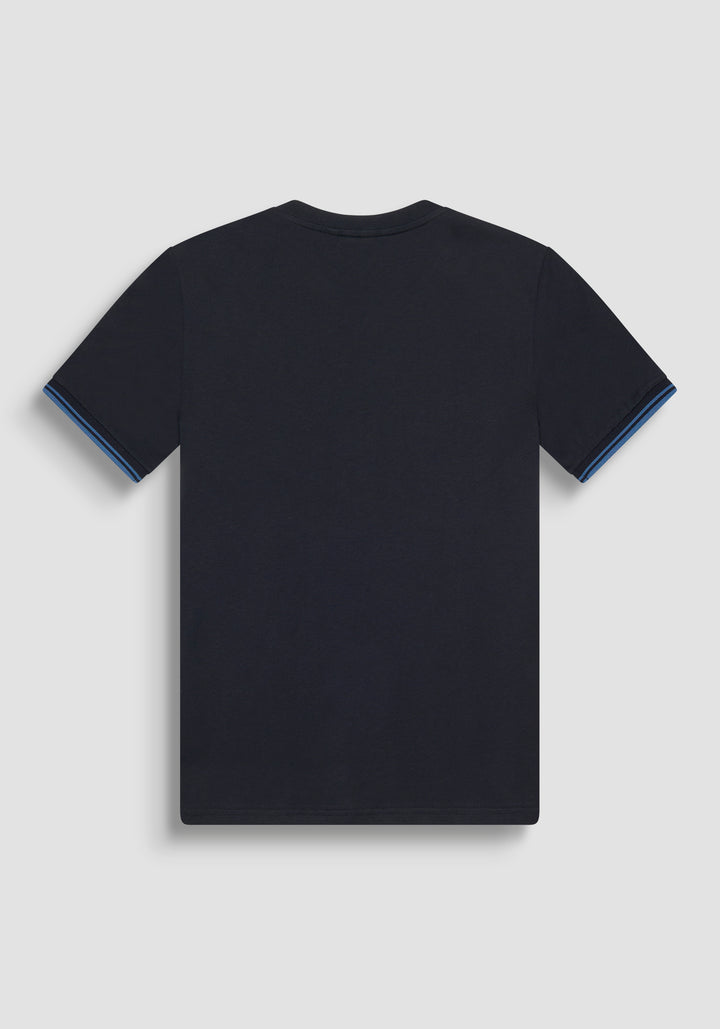 T-SHIRT REGULAR FIT DE JERSEY DE ALGODÓN CON LOGOTIPO PARCHADO