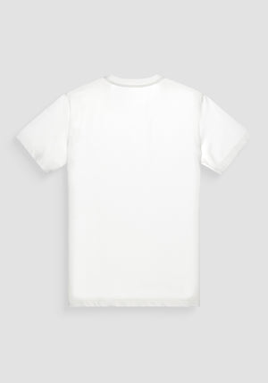 T-SHIRT REGULAR FIT BLANCA DE JERSEY ALGODÓN CON LOGOTIPO DE "MONSIEUR"