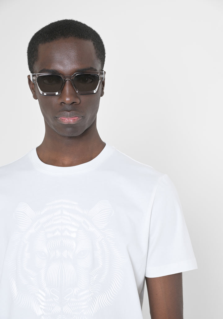 CAMISETA REGULAR FIT DE PUNTO DE ALGODÓN CON ESTAMPADO DE TIGRE