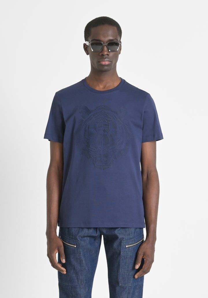 CAMISETA REGULAR FIT DE PUNTO DE ALGODÓN CON ESTAMPADO DE TIGRE