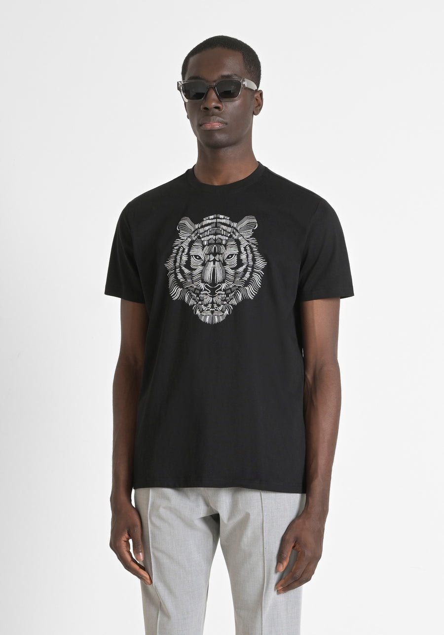 T-SHIRT REGULAR FIT DE PUNTO DE ALGODÓN PURO CON ESTAMPADO