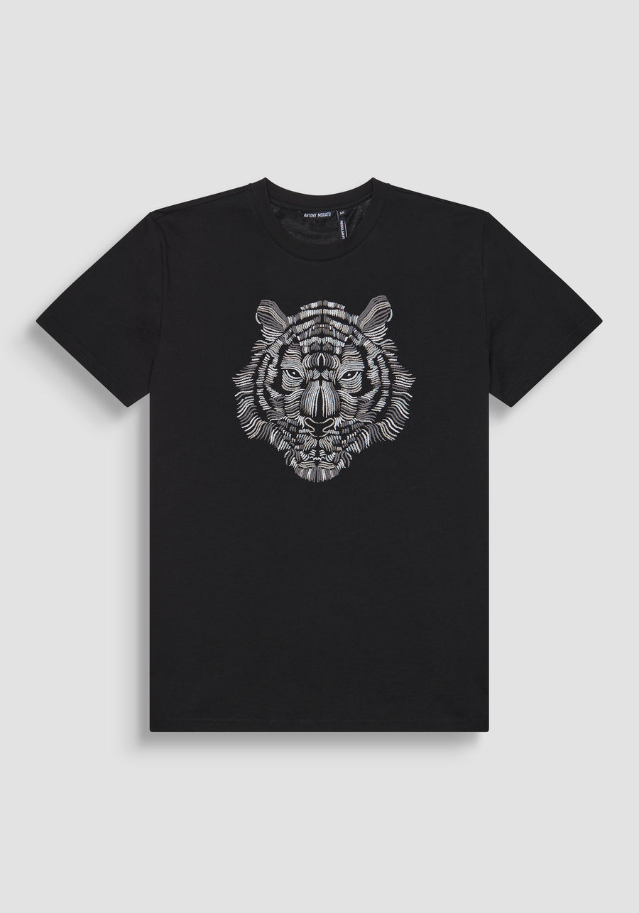 T-SHIRT REGULAR FIT DE PUNTO DE ALGODÓN PURO CON ESTAMPADO