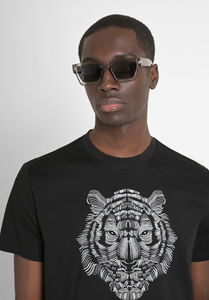 T-SHIRT REGULAR FIT DE PUNTO DE ALGODÓN PURO CON ESTAMPADO
