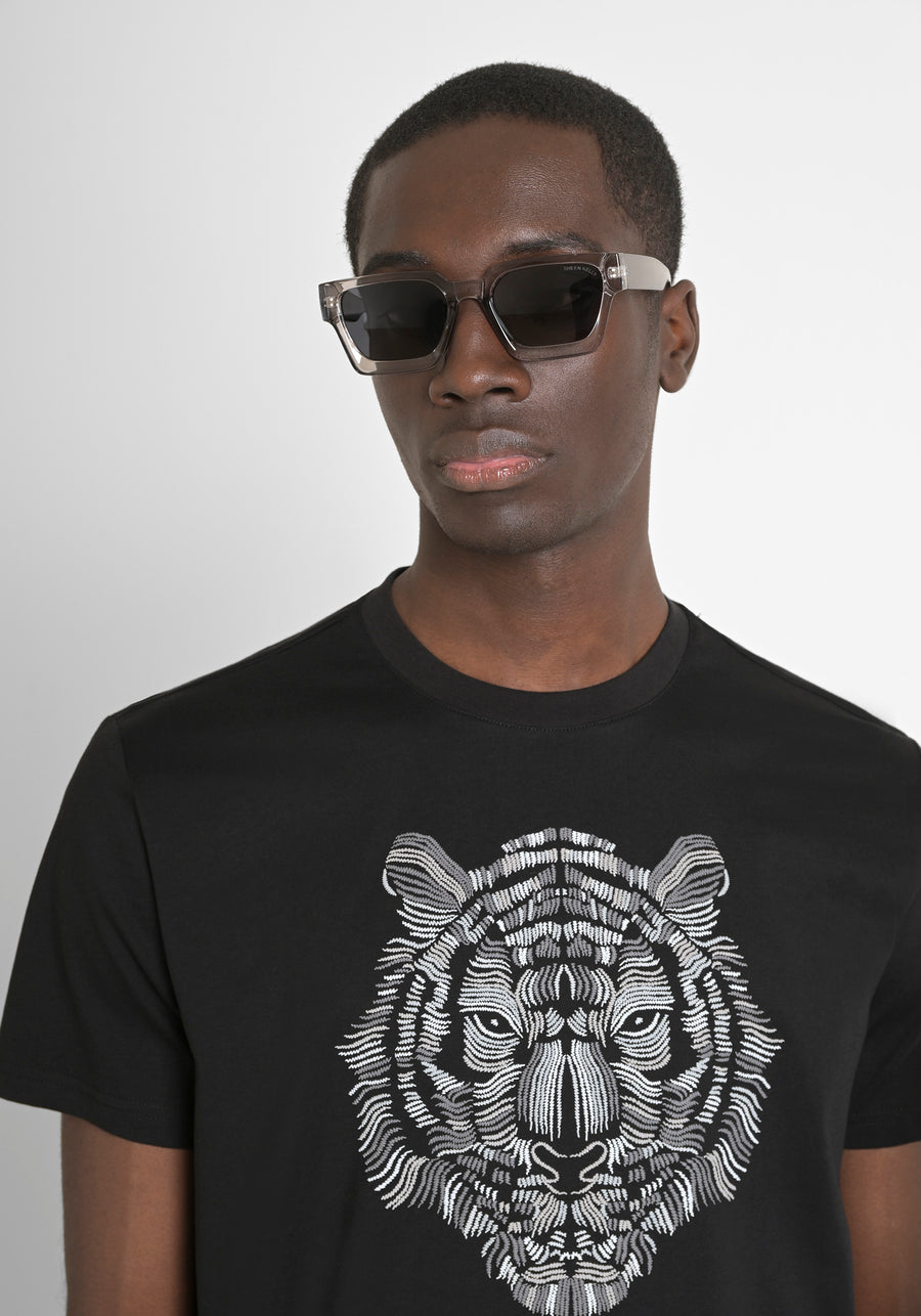 T-SHIRT REGULAR FIT DE PUNTO DE ALGODÓN PURO CON ESTAMPADO