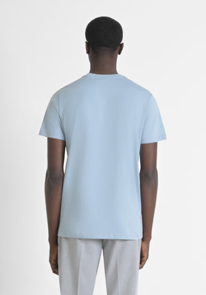 T-SHIRT REGULAR FIT DE ALGODÓN PURO CON ESTAMPADO DE LOGOTIPO EN RELIEVE EN DOS TONOS