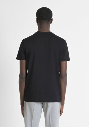 T-SHIRT REGULAR FIT DE ALGODÓN PURO CON ESTAMPADO DE LOGOTIPO EN RELIEVE EN DOS TONOS
