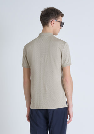 POLO REGULAR FIT DE PUNTO DE ALGODÓN PURO Y LOGOTIPO BICOLOR EN RELIEVE