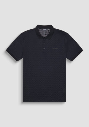 POLO REGULAR FIT DE PUNTO DE ALGODÓN PURO Y LOGOTIPO BICOLOR EN RELIEVE