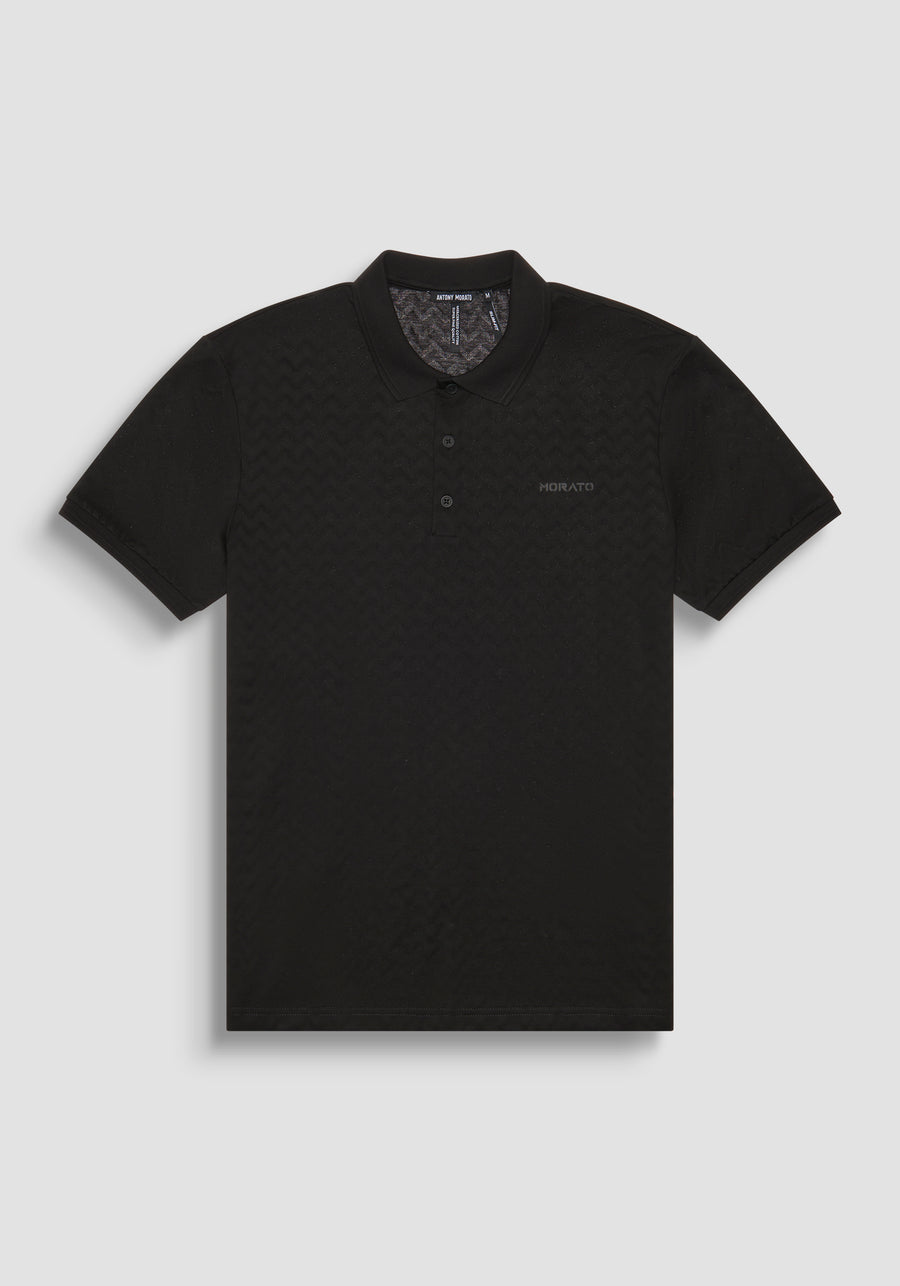 POLO REGULAR FIT DE PUNTO DE ALGODÓN PURO Y LOGOTIPO BICOLOR EN RELIEVE