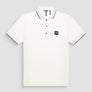POLO REGULAR FIT DE PURO ALGODÓN CON PATRÓN GEOMÉTRICO INTEGRAL Y LOGOTIPO EN RELIEVE