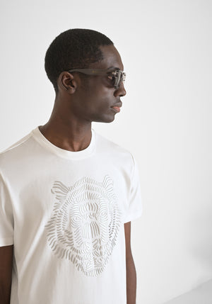 T-SHIRT REGULAR FIT 100% ALGODON CON ESTAMPADO DE TIGRE