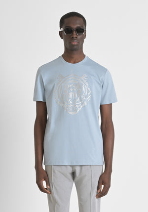 T-SHIRT REGULAR FIT 100% ALGODON CON ESTAMPADO DE TIGRE