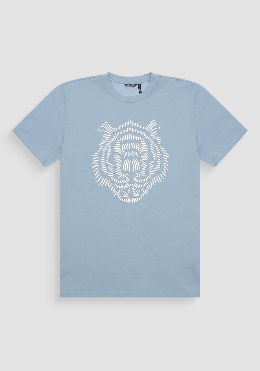T-SHIRT REGULAR FIT 100% ALGODON CON ESTAMPADO DE TIGRE
