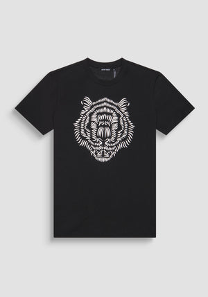 T-SHIRT REGULAR FIT 100% ALGODON CON ESTAMPADO DE TIGRE