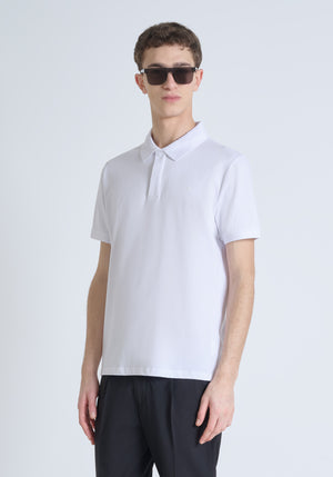 POLO REGULAR FIT DE PUNTO DE ALGODÓN CON ESTAMPADO DE TIGRE REFLECTANTE Y LOGOTIPO EN LA PARTE TRASERA