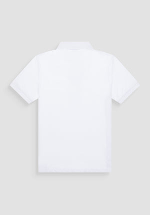 POLO REGULAR FIT DE PUNTO DE ALGODÓN CON ESTAMPADO DE TIGRE REFLECTANTE Y LOGOTIPO EN LA PARTE TRASERA