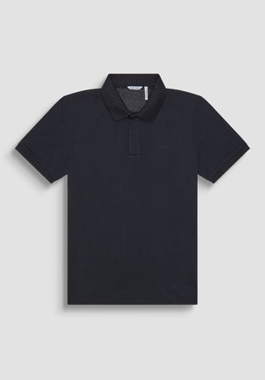 POLO REGULAR FIT DE PUNTO DE ALGODÓN CON ESTAMPADO DE TIGRE REFLECTANTE Y LOGOTIPO EN LA PARTE TRASERA
