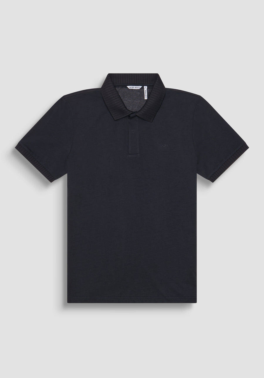 POLO REGULAR FIT DE PUNTO DE ALGODÓN CON ESTAMPADO DE TIGRE REFLECTANTE Y LOGOTIPO EN LA PARTE TRASERA