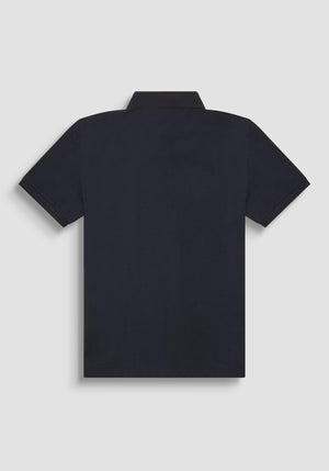 POLO REGULAR FIT DE PUNTO DE ALGODÓN CON ESTAMPADO DE TIGRE REFLECTANTE Y LOGOTIPO EN LA PARTE TRASERA