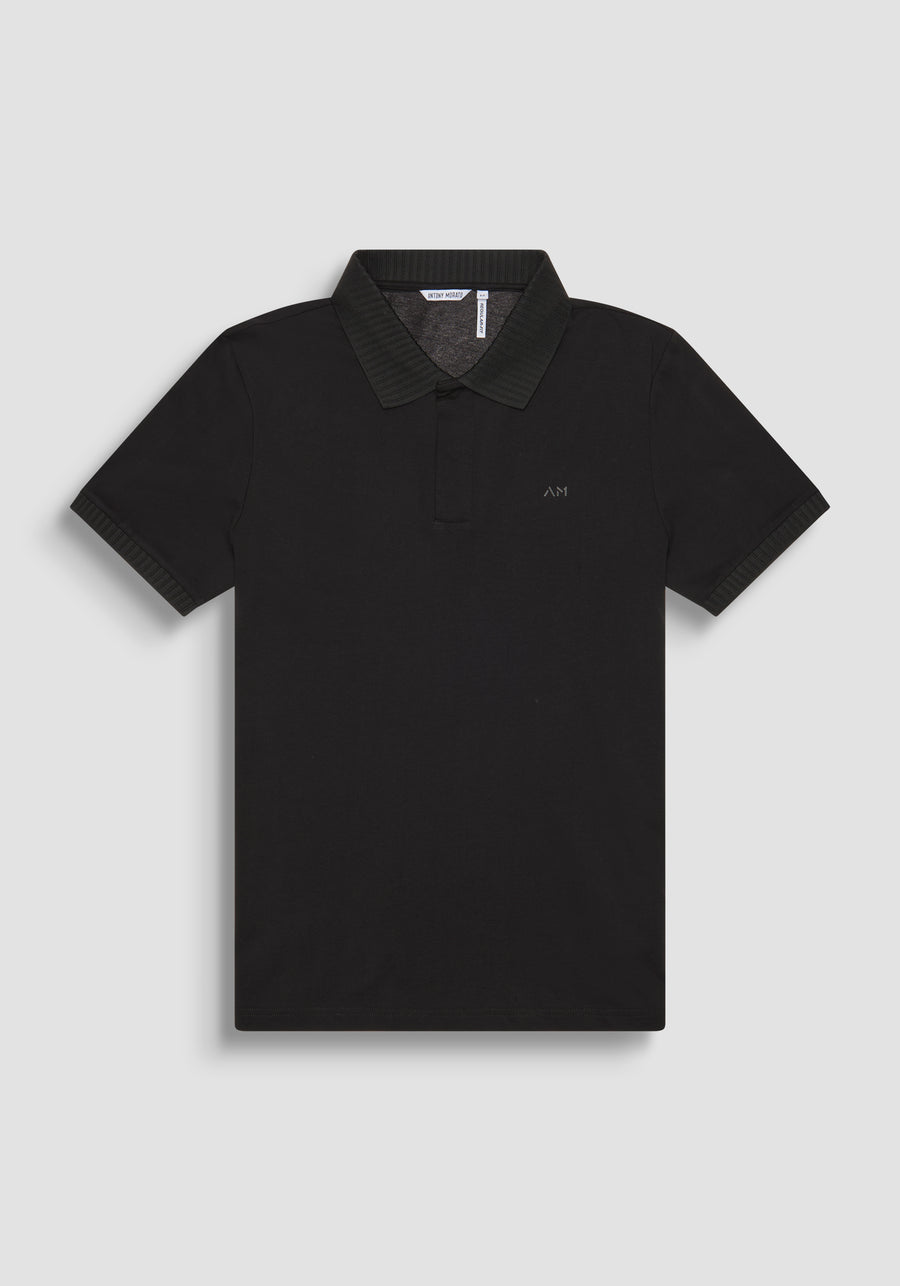 POLO REGULAR FIT DE PUNTO DE ALGODÓN CON ESTAMPADO DE TIGRE REFLECTANTE Y LOGOTIPO EN LA PARTE TRASERA