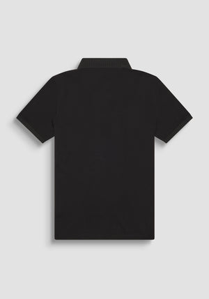 POLO REGULAR FIT DE PUNTO DE ALGODÓN CON ESTAMPADO DE TIGRE REFLECTANTE Y LOGOTIPO EN LA PARTE TRASERA