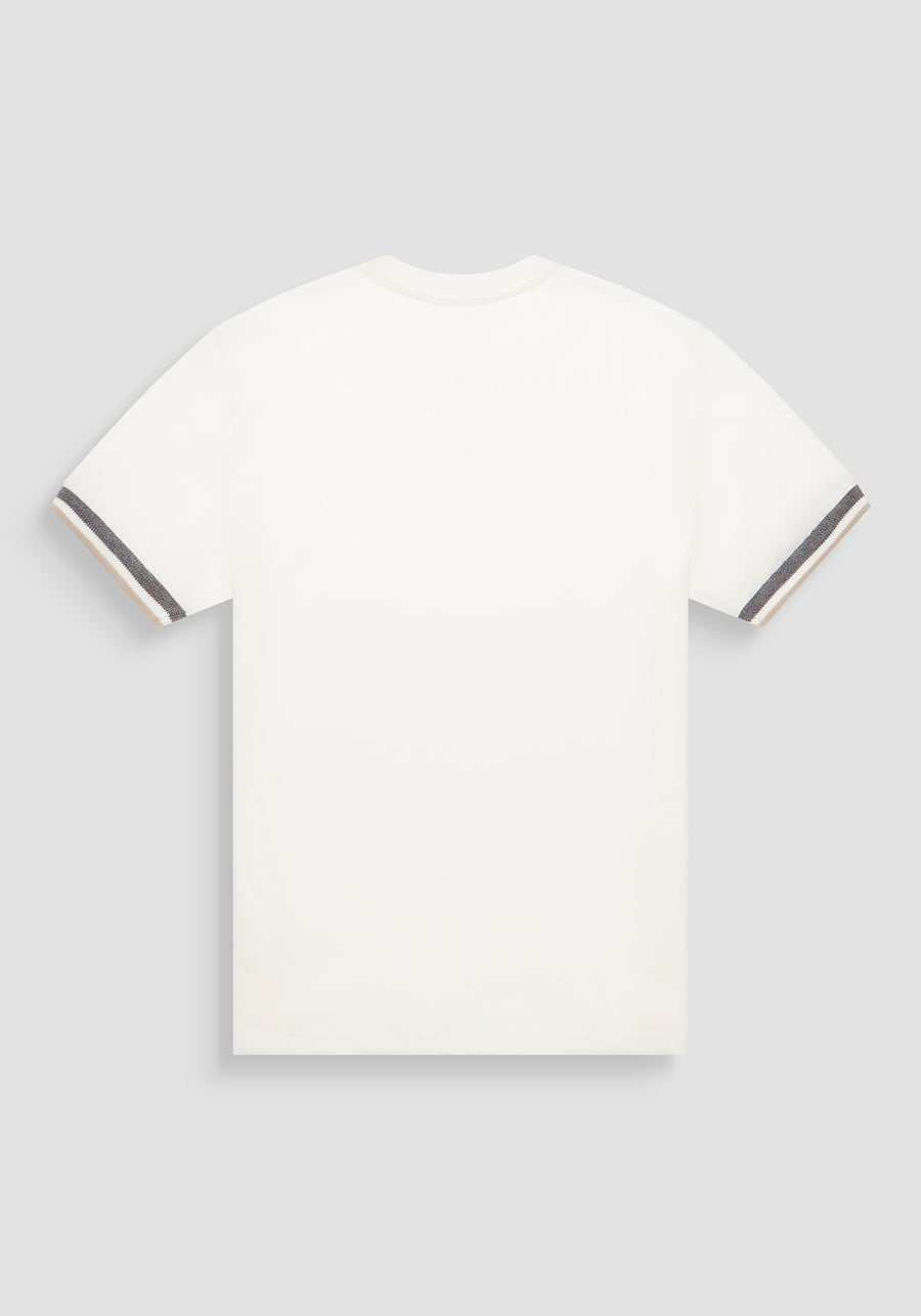 T-SHIRT REGULAR FIT DE PUNTO DE ALGODÓN PURO CON MONOGRAMA ESTAMPADO