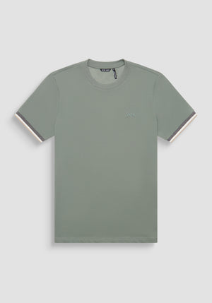 T-SHIRT REGULAR FIT DE PUNTO DE ALGODÓN PURO CON MONOGRAMA ESTAMPADO