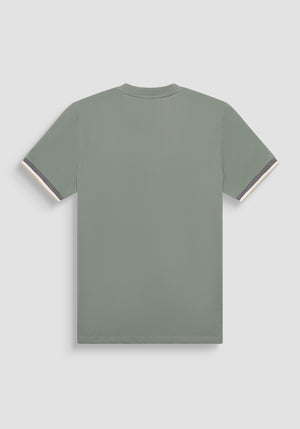 T-SHIRT REGULAR FIT DE PUNTO DE ALGODÓN PURO CON MONOGRAMA ESTAMPADO