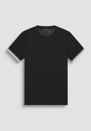 T-SHIRT REGULAR FIT DE PUNTO DE ALGODÓN PURO CON MONOGRAMA ESTAMPADO