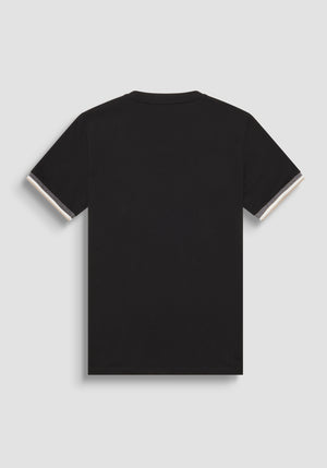 T-SHIRT REGULAR FIT DE PUNTO DE ALGODÓN PURO CON MONOGRAMA ESTAMPADO