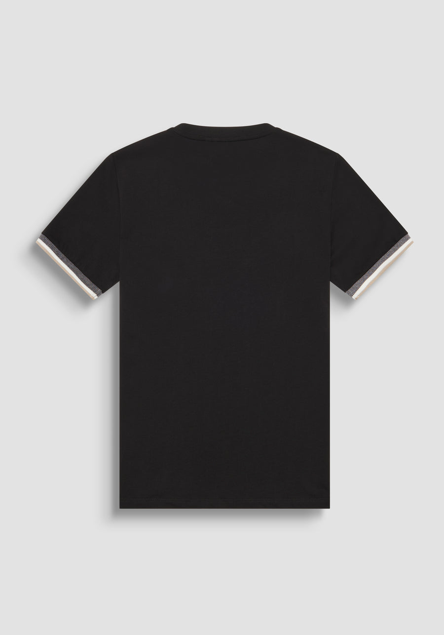 T-SHIRT REGULAR FIT DE PUNTO DE ALGODÓN PURO CON MONOGRAMA ESTAMPADO